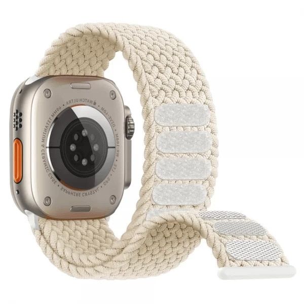 Set 2 curele nylon pentru Apple Watch 42-49 mm si Ultra, negru verde 5