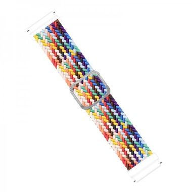 Set 2 curele nylon pentru Huawei Band 7, cu telescop quick release, multicolor si alb 6