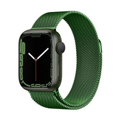 Set 2 curele pentru Apple Watch 38-41 mm, silicon si otel inoxidabil, verde roz deschis 3