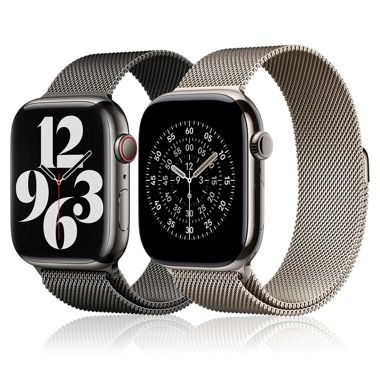 Set 2 curele pentru Apple Watch 38-41 mm, silicon si piele, roz crem