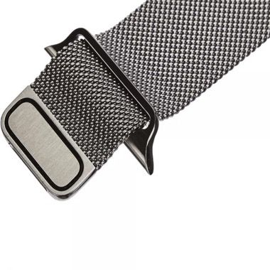 Set 2 curele pentru Apple Watch 42-49 mm si Ultra, silicon si otel inoxidabil, negru gri 4
