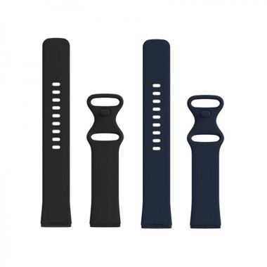 Set 2 curele silicon pentru Fitbit Versa 3 si Fitbit Sense, albastru, negru 5