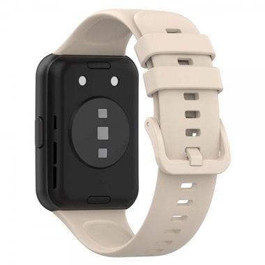 Set 2 curele silicon pentru Huawei Watch Fit 2, roz-alb si crem 3