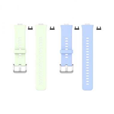 Set 2 curele silicon pentru Huawei Watch Fit, verde, albastru 2