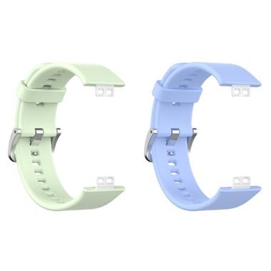 Set 2 curele silicon pentru Huawei Watch Fit, verde, albastru 3
