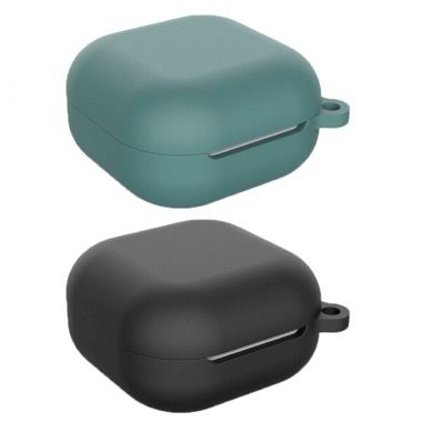 Set 2 huse silicon cu carlig pentru Samsung Galaxy Buds Live, negru si verde 2