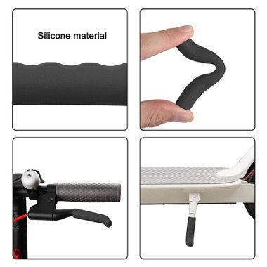 Set 2 huse silicon pentru frana de mana si cric trotineta electrica, negru 3