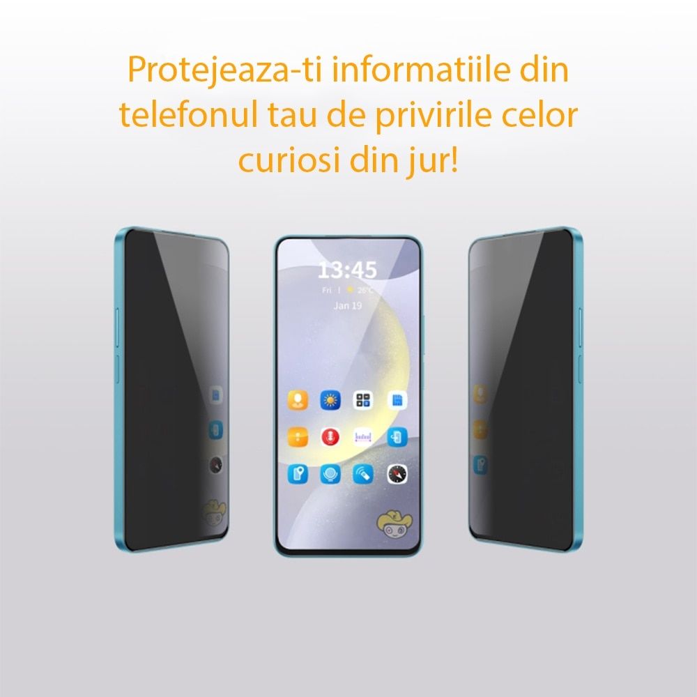 Set 2 in 1 pentru Oppo A57s, husa antisoc cu inel si folie sticla, albastru inchis 3
