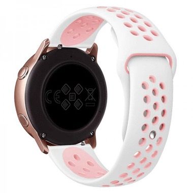 Set 3 curele 20 mm pentru Galaxy Watch 6, 5, 4, Watch GT si alte ceasuri, portocaliu, roz, starlight 3