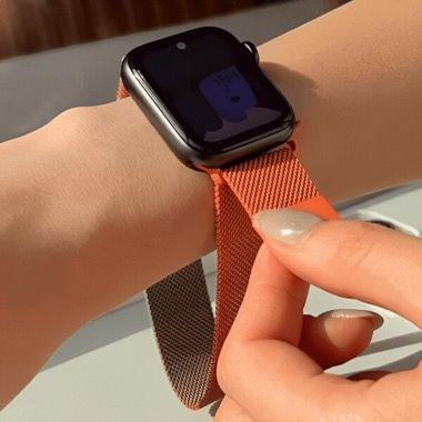 Set 3 curele pentru Apple Watch 38-41 mm, silicon piele si otel inoxidabil, portocaliu albastru verde 3