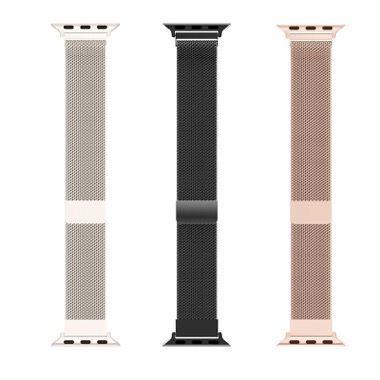Set 3 curele pentru Apple Watch 38-41 mm, silicon piele si otel inoxidabil, portocaliu albastru verde 8