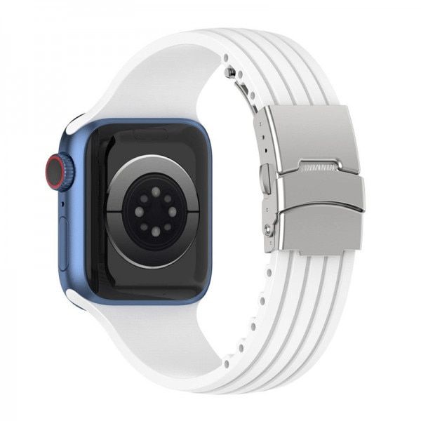 Set 3 curele pentru Apple Watch 38-41 mm, silicon si nylon, roz-alb portocaliu starlight 4