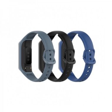 Set 3 curele silicon pentru Samsung Galaxy Fit 2 SM-R220, gri, negru, albastru 2