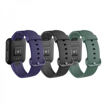 Set 3 curele silicon pentru Xiaomi Redmi Watch si Mi Watch Lite, negru, verde, albastru 2