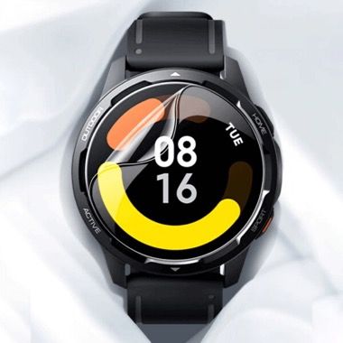 Set 3 folii de protectie din sticla securizata pentru Xiaomi Watch S1, transparente 3