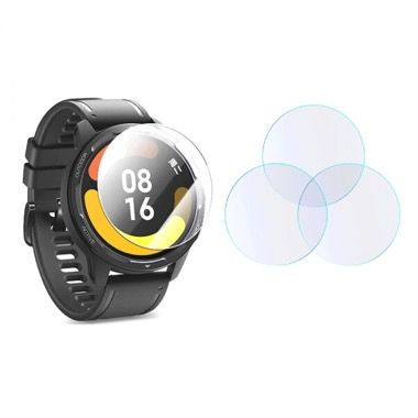 Set 3 folii de protectie din sticla securizata pentru Xiaomi Watch S1, transparente 7