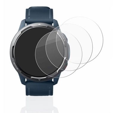 Set 3 folii de protectie din sticla securizata pentru Xiaomi Watch S1 Active, transparente