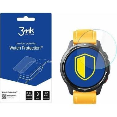 Set 3 folii de protectie din sticla securizata pentru Xiaomi Watch S1 Active, transparente 8