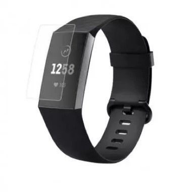 Set 3 folii de protectie hidrogel pentru Fitbit Charge 4, Charge 3 si Charge 3E, transparente 2