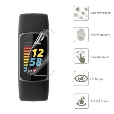 Set 3 folii de protectie hidrogel pentru Fitbit Charge 6, transparente 2