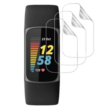 Set 3 folii de protectie hidrogel pentru Fitbit Charge 6, transparente 3