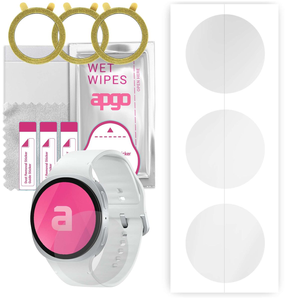 Set 3 folii de protectie hidrogel pentru Samsung Galaxy Watch 42 mm si Gear S2, transparente 1