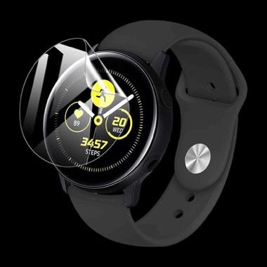 Set 3 folii de protectie hidrogel pentru Samsung Galaxy Watch Active 2, 44 mm, transparente 2