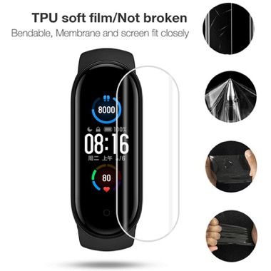 Set 3 folii de protectie hidrogel pentru Xiaomi Mi Band 6, transparente