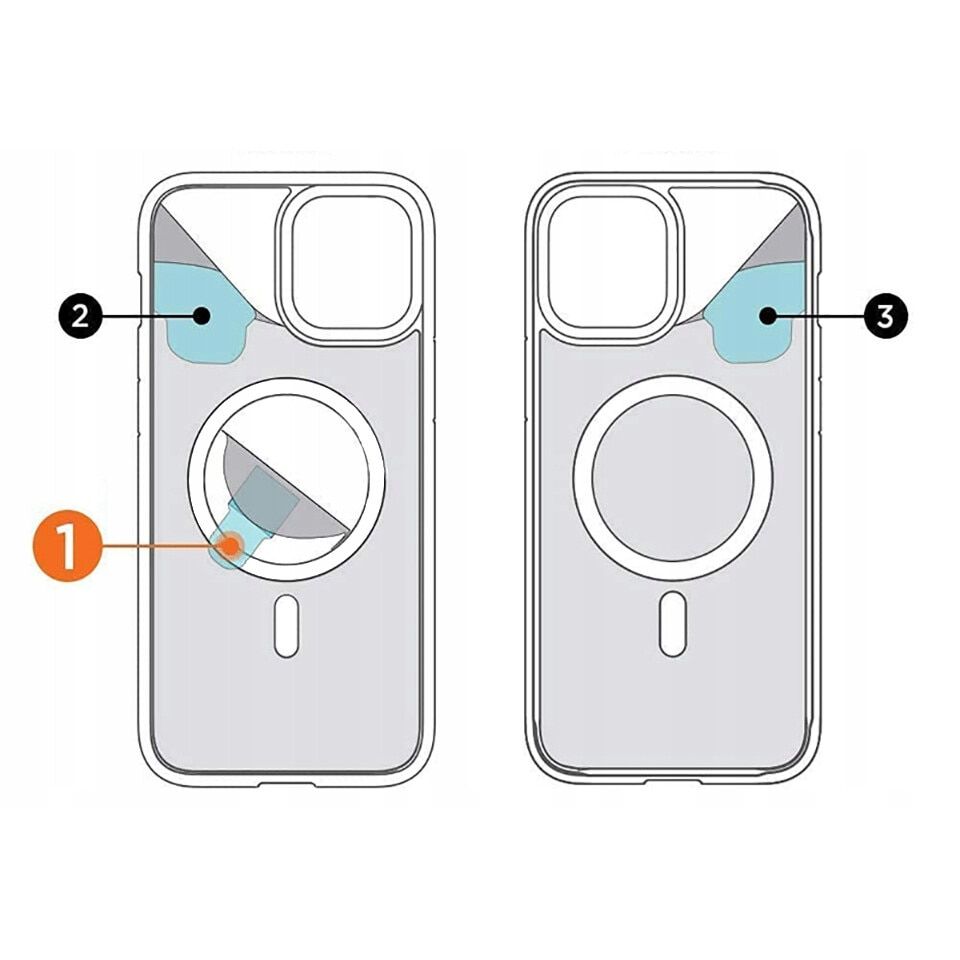 Set 3 in 1 pentru iPhone 11 Pro, husa antisoc cu inel, folie sticla si folii camera, albastru inchis 4