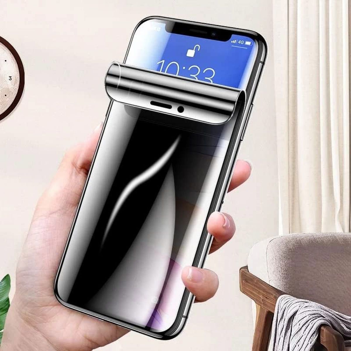 Set 3 in 1 pentru Samsung Galaxy A03s, husa antisoc cu inel, folie sticla si folii camera, albastru inchis 2