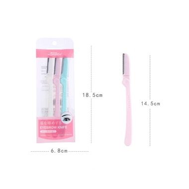 Set 3 lame trimmer pliabile 33 mm pentru sprancene, barba si mustata, alb, roz, turcoaz 6