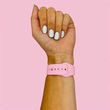 Set 4 curele silicon 18 mm pentru Xiaomi Mi Watch, Garmin Venu 2S, Huawei, Honor, Nokia, alb, roz, rosu, turcoaz 3