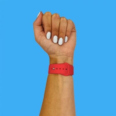 Set 4 curele silicon 18 mm pentru Xiaomi Mi Watch, Garmin Venu 2S, Huawei, Honor, Nokia, alb, roz, rosu, turcoaz 5