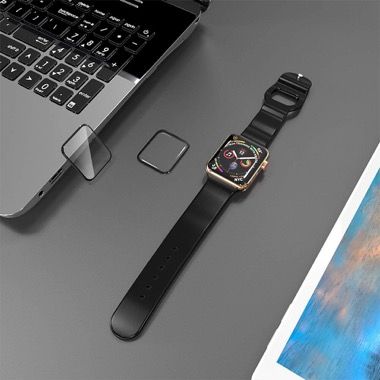 Set 5 folii de protectie pentru Apple Watch 44 mm, hidrogel si 3D fibra de sticla 3