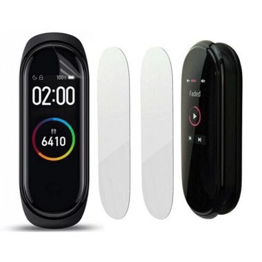 Set curea silicon si 2 folii hidrogel pentru Xiaomi Mi Band 7, mov 2