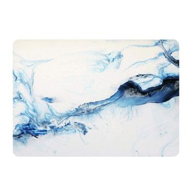 Set protectie 2 in 1 pentru MacBook Air 13.3 inch A1932, A2179 si A2337, carcasa si folie ecran, model marmura albastru alb 6