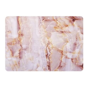 Set protectie 2 in 1 pentru MacBook Air 13.3 inch A1932, carcasa si folie ecran, model marmura rose gold 6
