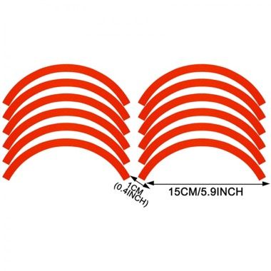 Set stickere reflectorizante cercuri roti trotineta Xiaomi M365, Pro, Pro2, 1S, Mi 3, rosu 5