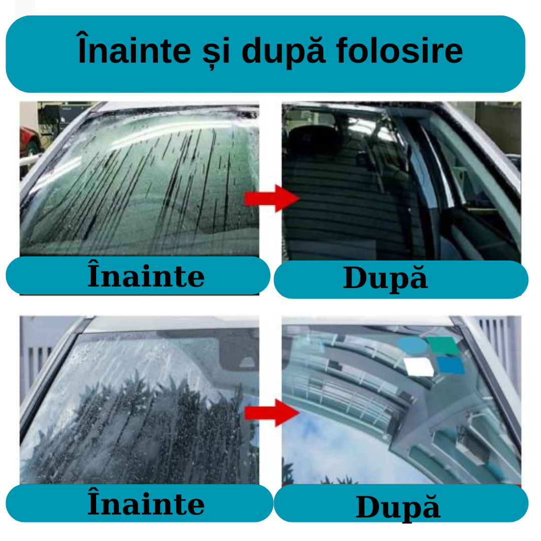 Spray Hidrofob si Anti-Ceata pentru Geamuri Auto cu Laveta Cadou 3