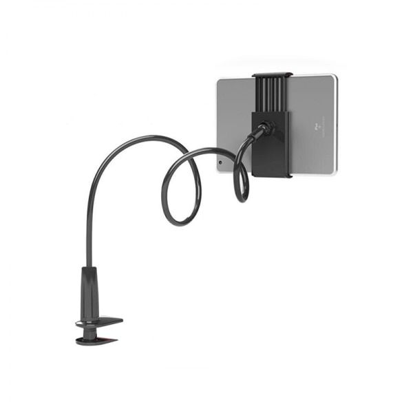 Suport flexibil pentru telefon si tableta 10.5 inch, rotatie 360 grade, cu clips, negru