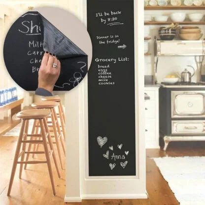 Tapet creta Autocolant Tip Tablă Neagră (45x200 cm)