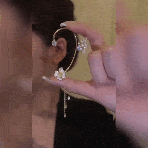 Cercei Fluture Ear Cuff cu Efect Luxury
