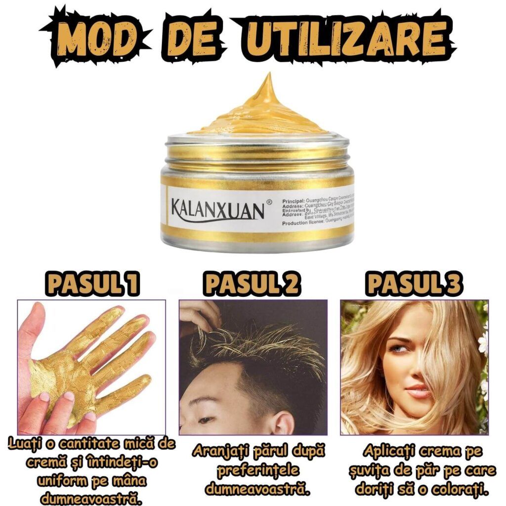 Crema de Colorare Temporara pentru Par Blond 5