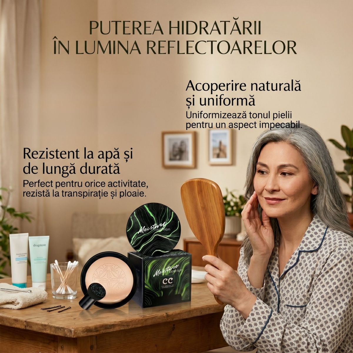 Acoperire uniformă și naturală a tenului