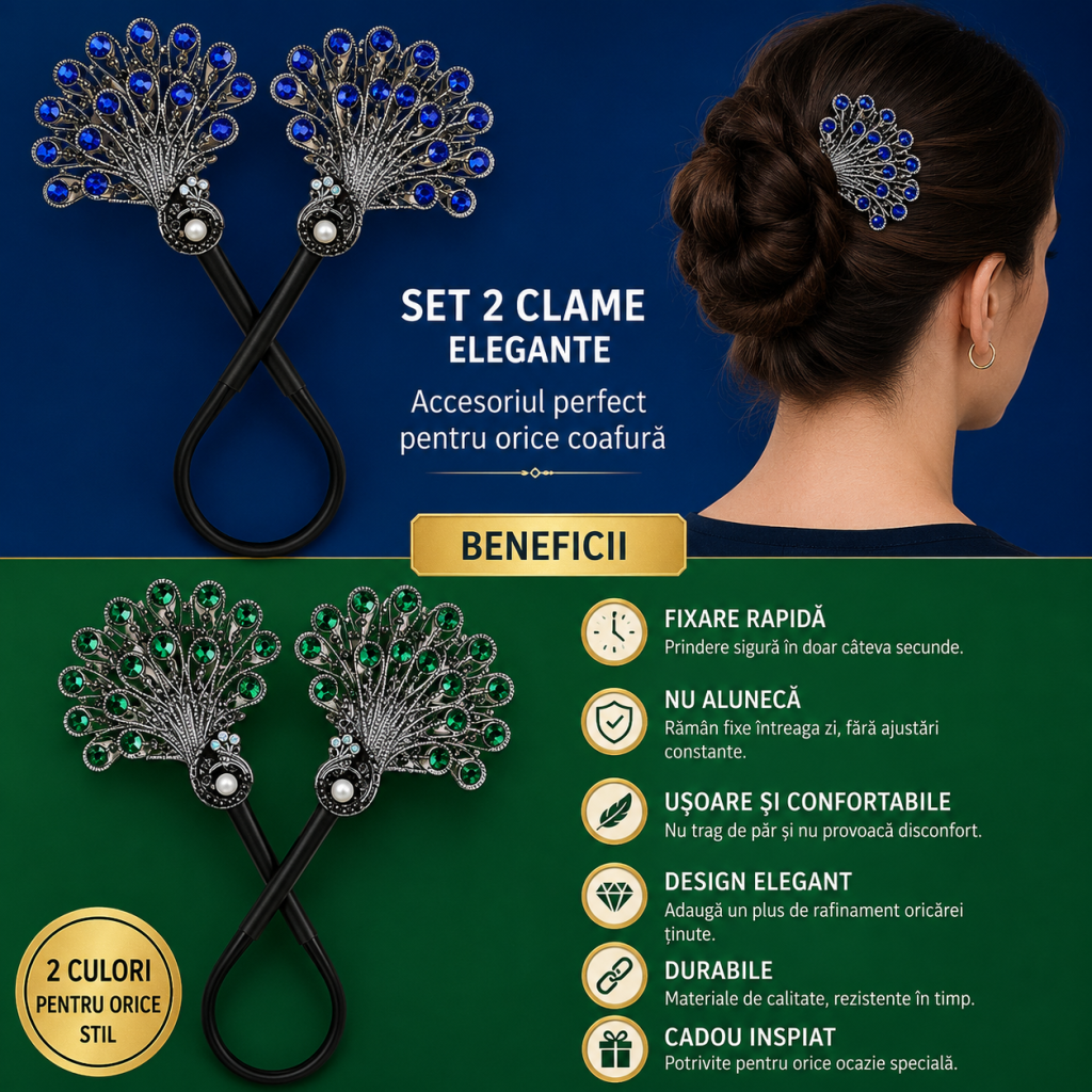 Set 2 Clame pentru Coafuri Elegante 3