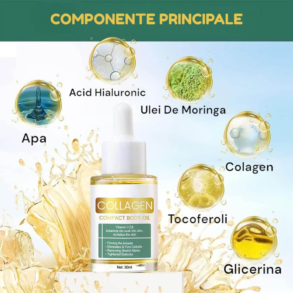 Colagen, glicerină și ulei de moringa