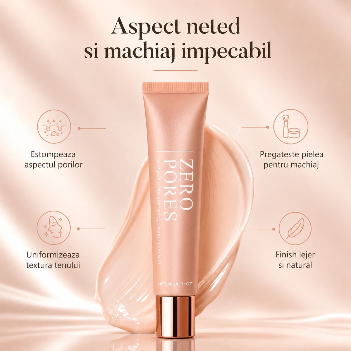 Baza de Machiaj pentru Pori Minimizati si Ten Fin 5