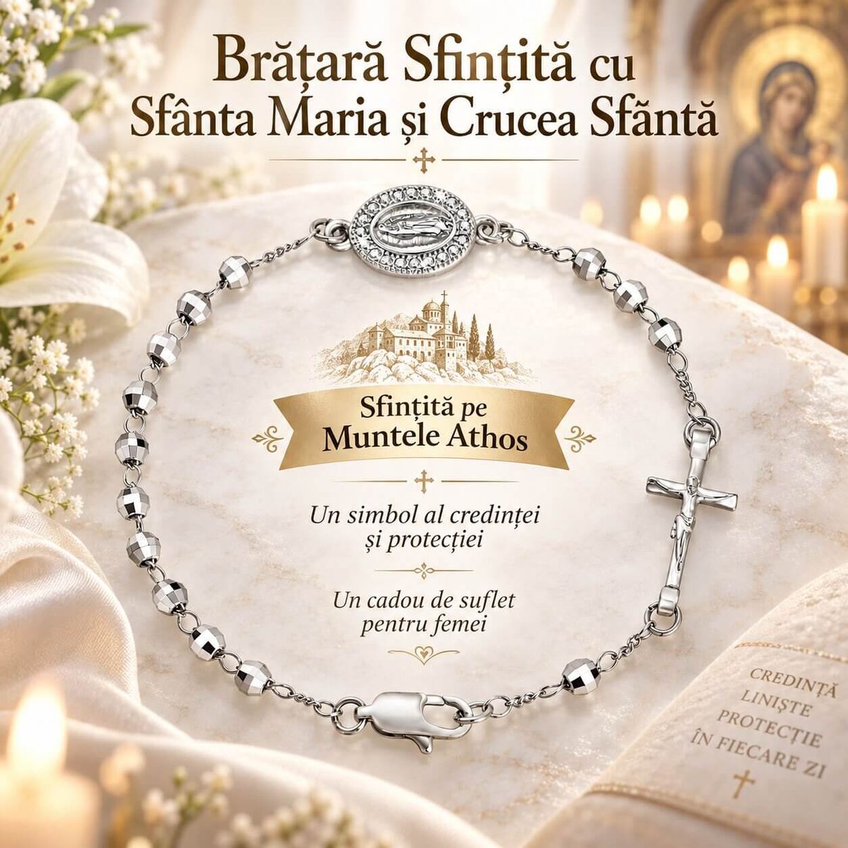 Bratara Sfintita cu Sfanta Maria si Cruce Sfanta 2