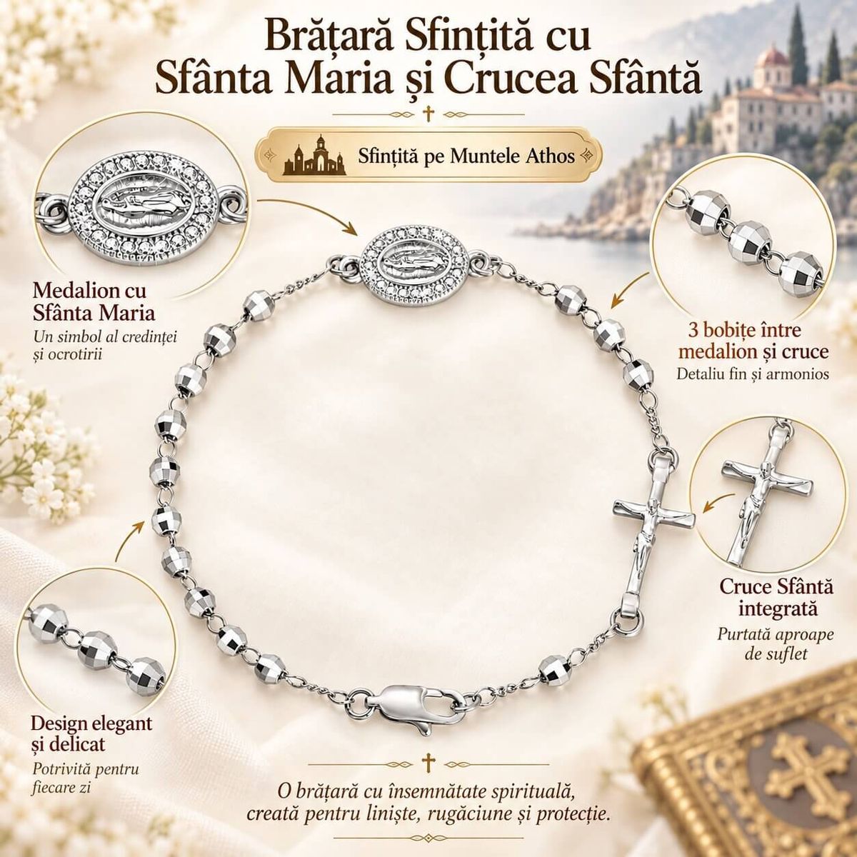 Bratara Sfintita cu Sfanta Maria si Cruce Sfanta 5