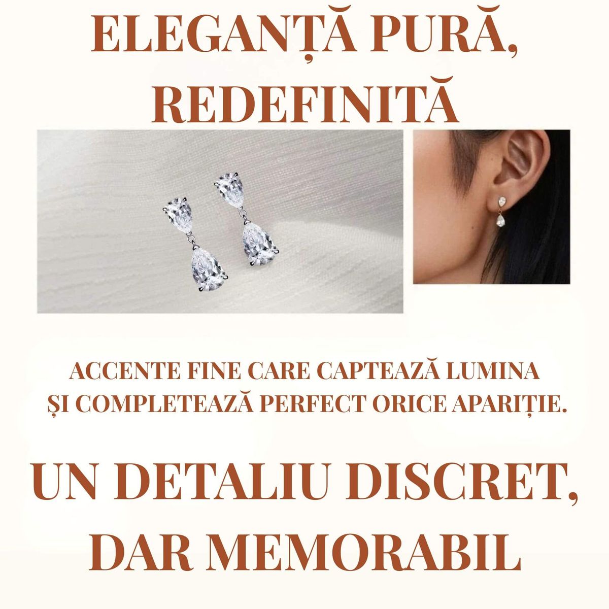 Cercei Eleganti cu Cristale Tip Picatura 3